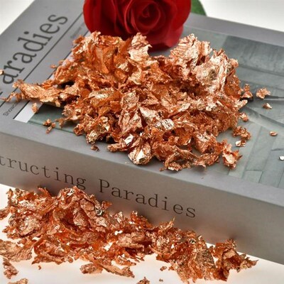 10g Gold Leaf Gilding Resin Flakes Gold Foil Sheets Resin Ar