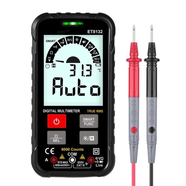 ET8132 Push-button Smart Digital Multimeter Automatic Recogn