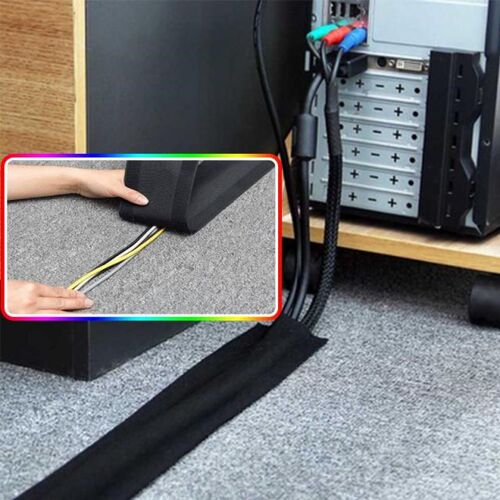 1 Meter Soft Adjustable Hook And Loop Office Desk Wire Cable