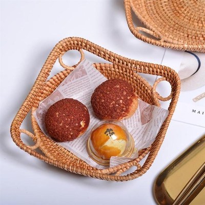 Rattan Fruit Storage Tray Starfish Food Storage Platter Phot