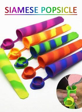 6pcs DIY Ice Cream Mold Silicone Mold Handheld Popsicle Mold