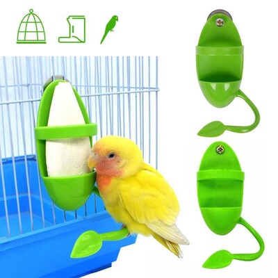 Parrot Feeder With Standing Rack Fruit Vegetable Feeding Hol