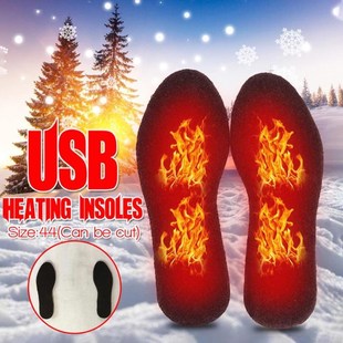 2pcs USB Electric Heated Insoles Women Men Heating Shoe Inso