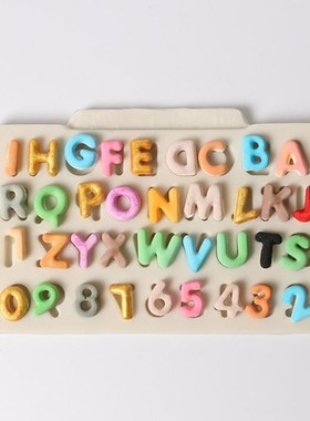 Letters Molds Silicone Fondant Cake Mold DIY Chocolate Bakin