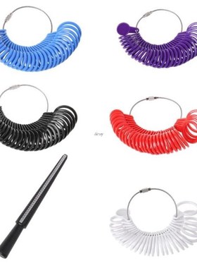 Plastic Ring Size Mandrel Stick Finger Gauge Ring Sizer Meas