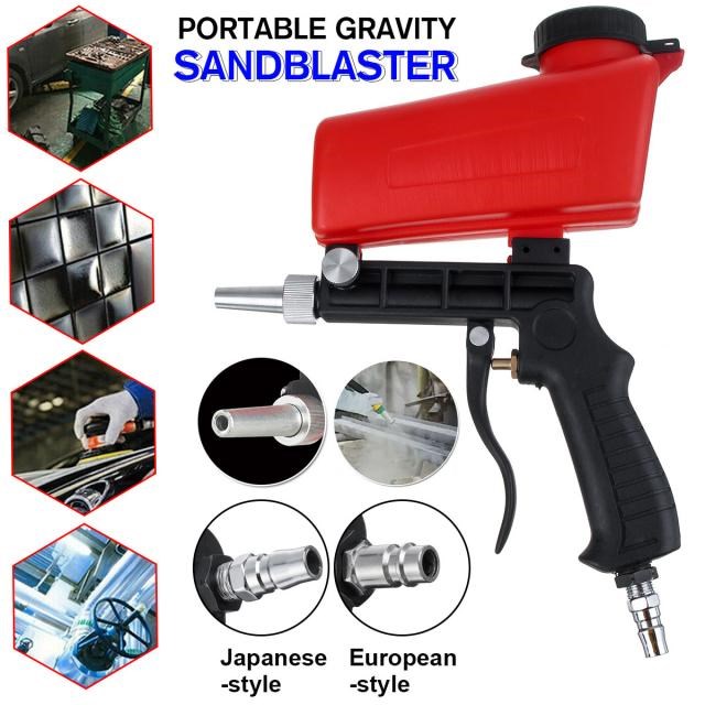 90psi Portable Gravity Sandblasting Guns Pneumatic Small San