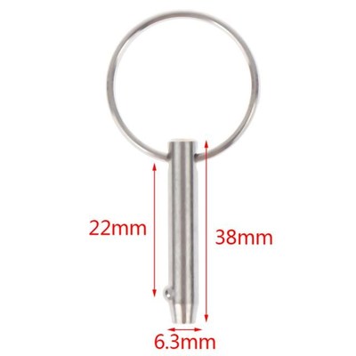 New Hot 6.3*38mm Marine Grade 1/4 Inch Quick Release Ball Pi