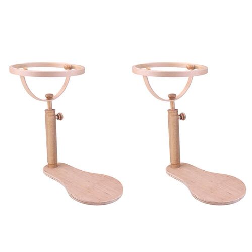 Height Adjustable Wood Embroidery Stand Hoop Sets Embroidery