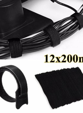 50Pcs Reusable Nylon Cable Ties 12 x 200mm Hook and Loop Cab