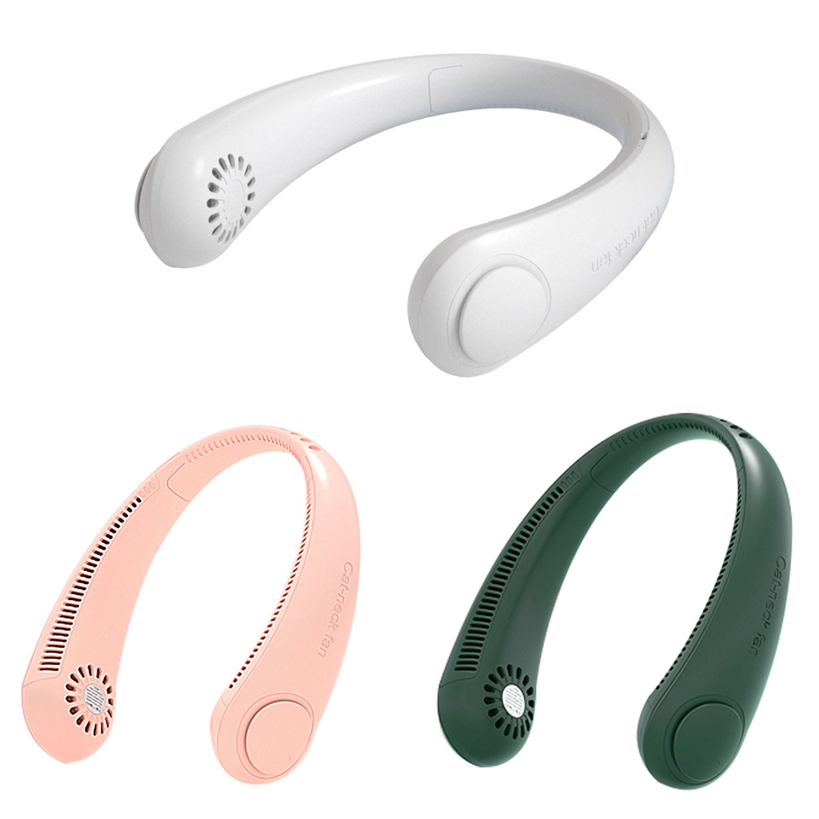 Portable Mini Bladeless Fan Neck Fan 4000mAh USB Rechargeabl