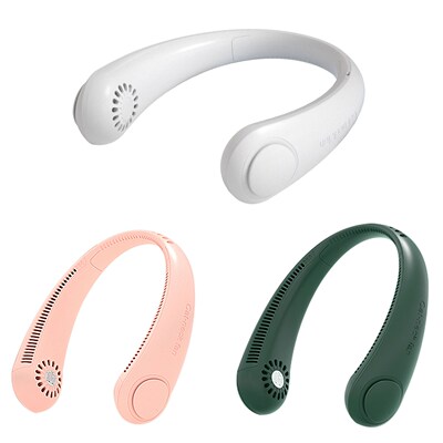 Portable Mini Bladeless Fan Neck Fan 4000mAh USB Rechargeabl