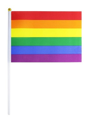 50 Pack Rainbow Small Mini Stick Flags,Decorations For Rainb