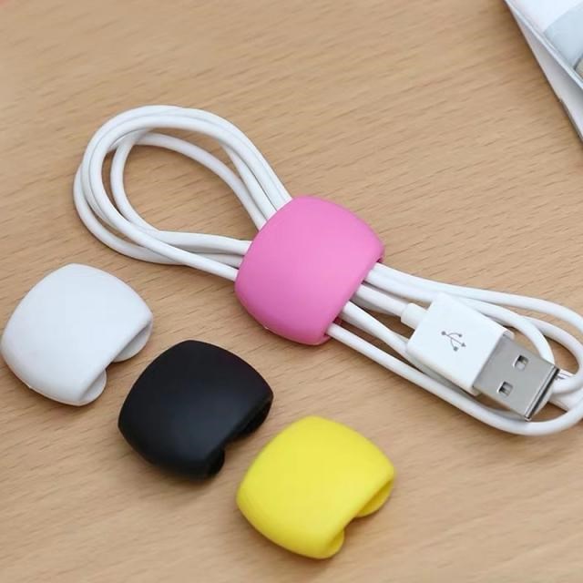 4pcs/lot Portable Reusable Cable Clips Charger Cord Organize