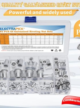 190/93pcs Aluminum Rivetnuts Blind Set Nutserts Threaded Ins