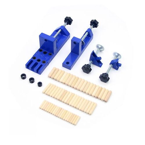 Universal Dowelling Jig Set with Aligning Clamps Dowel Pins