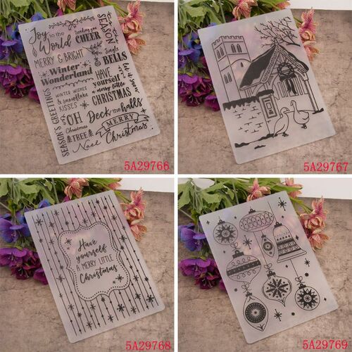 Plastic Embossing Folder Template Molds DIY Scrapbooking Pap