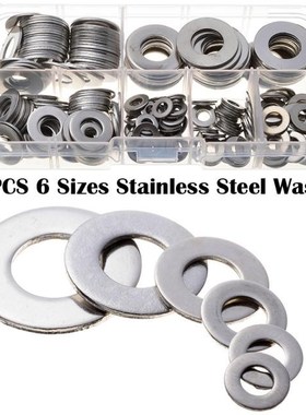 ZENHOSIT 6 Sizes Stainless Steel Durable Washers Kit Assorte