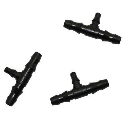 4/7mm To 3/5mm Barbed Three Way Garden Water Connectors Hose
