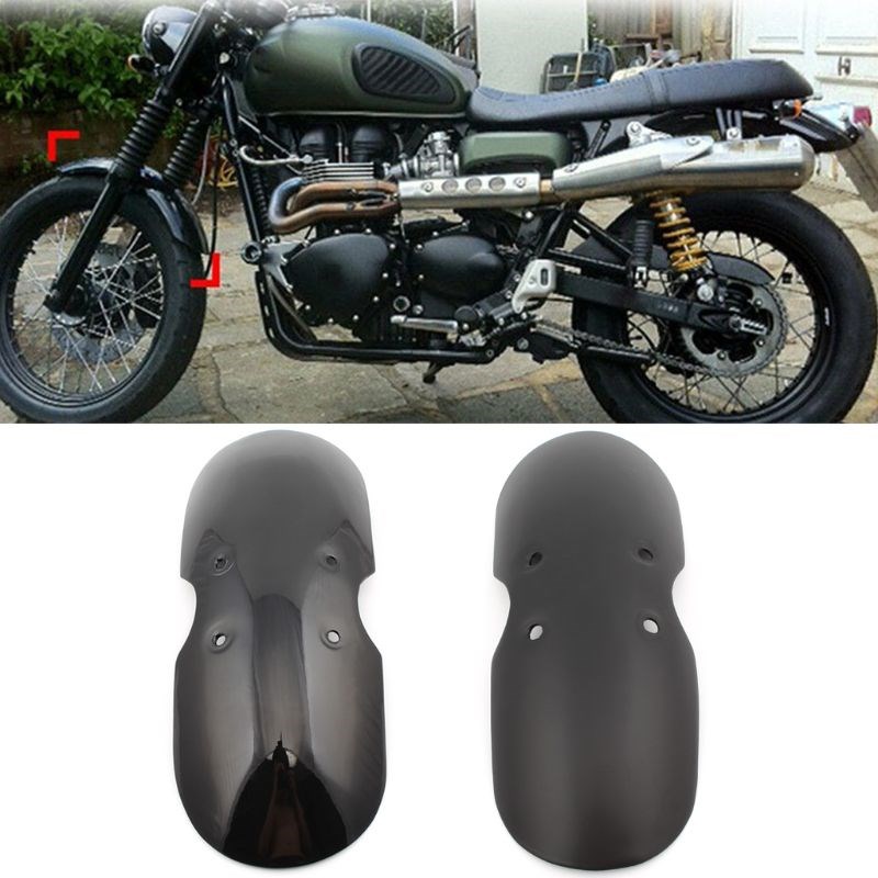 Motorcycle Short Front Mudguard Fairing Black Bobber Chopper