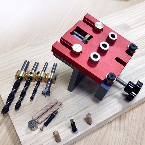 New 3 In 1 Punching Positioner Round Wood Tenon Aluminum All