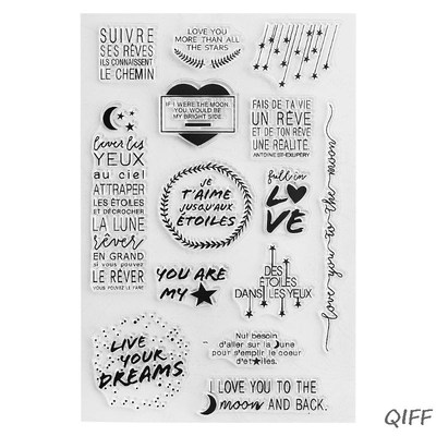 Blessing Words Silicone Clear Seal Stamp DIY Scrapbooking Em