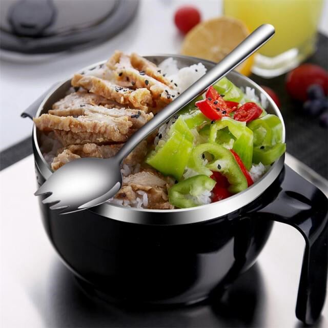 Multifunction Noodle Bowl With Lid And Handle Ring Salad Cre