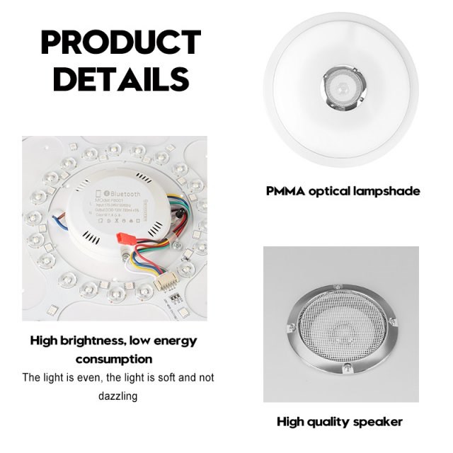 200W Modern RGB LED Ceiling Lights With 2.4GHz Remote Contro