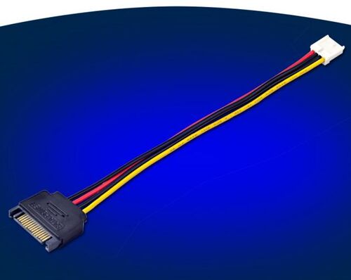 0.2m  Cable 15pin Male to Small 4pin Female Power Conver