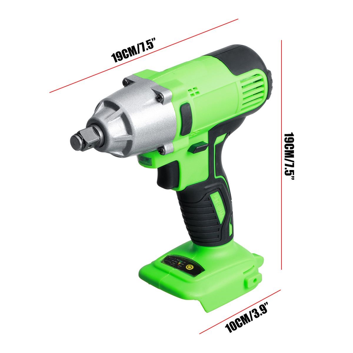 850N.m Brushless Electric Impact Wrench 1/2 Square Cordless