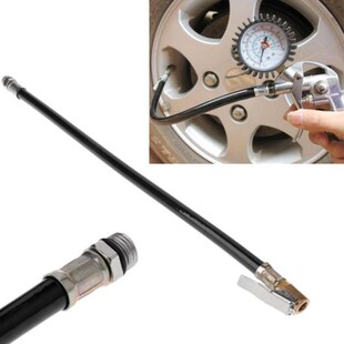 Air Tyre Inflator Pressure Car Auto Tire Pump Hose Gauge Fle