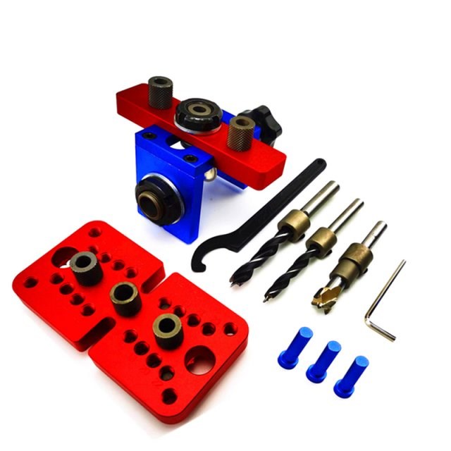 Dowelling Jig 3 in 1 woodworking Hole Puncher Locator kit Dr