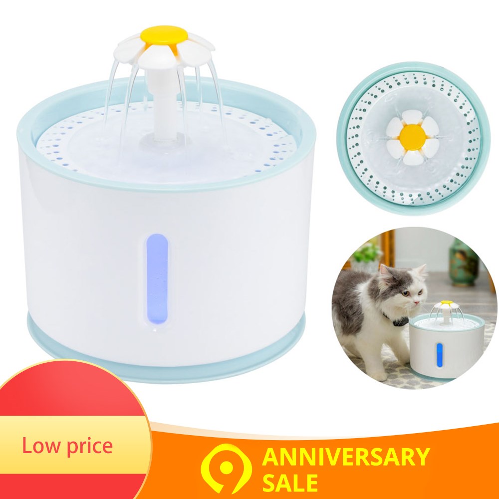 2.4L Automatic Pet  Water Fountain with LED Electric USB