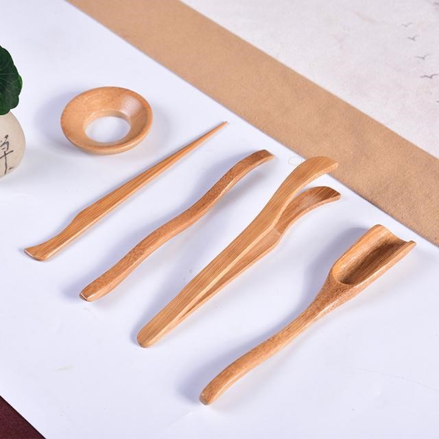 5pcs/lot Tea Ceremony Utensils Set Bamboo Teaspoons tea Need