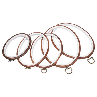 Sewing Tools 5Pcs Embroidery Hoops Circle Cross Stitch Hoop