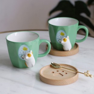 Wooden CatS Claw Meat Ball Coaster Round Wooden Co