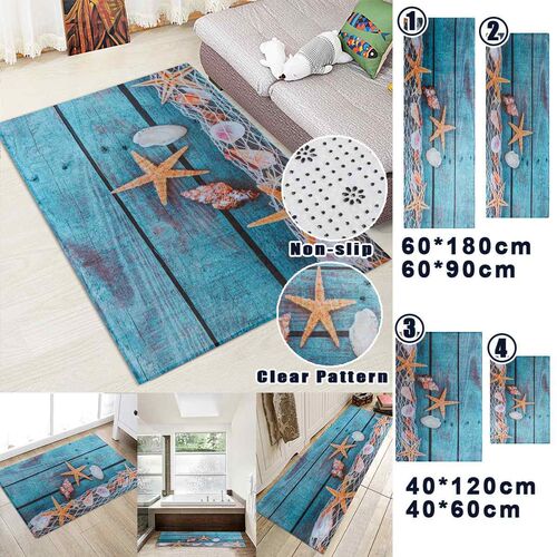40x60/120cm 60x90/180cm Starfish SeaShell Pattern Anti-slip