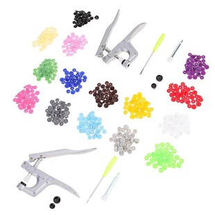150 Sets Snap Fasteners Kit Tool Metal Snap Buttons Rings wi