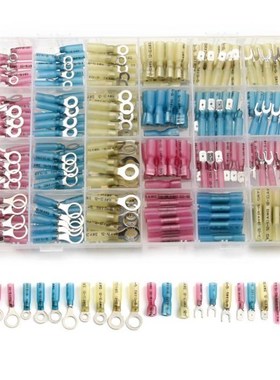 240PCS Heat Shrink Splice Terminators Assortment Crimp Termi