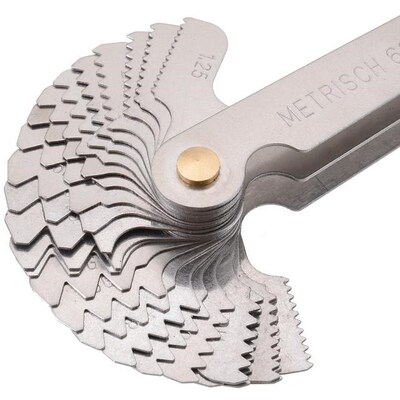 52 Blade Metric Screw Thread Pitch Gauge 60 Degree 50 Degree