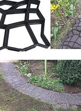 Black Plastic Making DIY Paving Mould Home Garden Floor Road