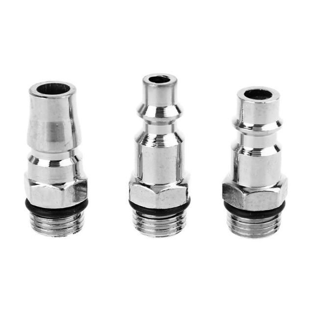 3PCS Quick Coupler Air Hose Connector Fittings 1/4 NPT Plug - 实物图