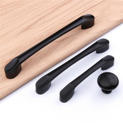 ZENHOSIT Black Zinc Alloy Cabinet Pulls Kitchen Cupboard Doo
