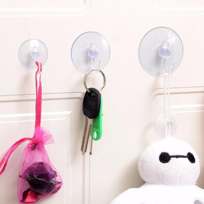 1 PCS Wall Hooks Hanger Kitchen Bathroom Suction Cup Sucker
