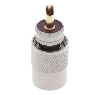 1Pc Screwed Coupling Connector RF UHF Coaxial Male PL259 Plu