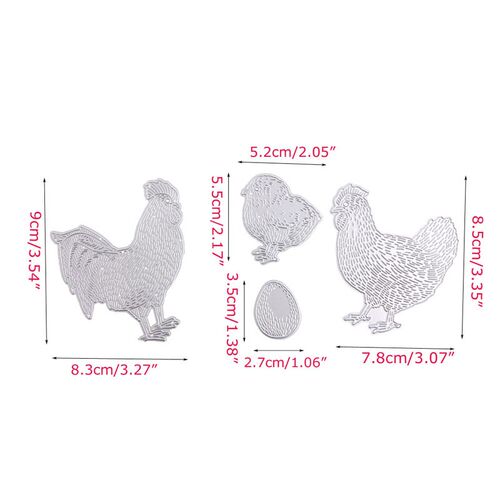 Hen Family Cutting Dies Stencils DIY Scrapbook Album Paper C