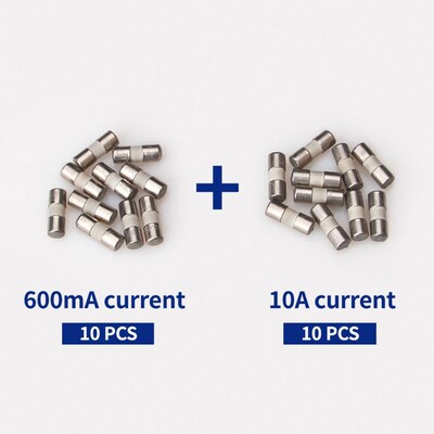 20pcs/10pcs Ceramic Fuse For Multimeter Instrument 600mA 10A