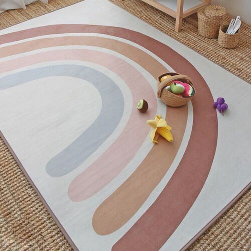 Cute Rainbow Carpet Crawling Mat Soft Carpets For Bedroom Li