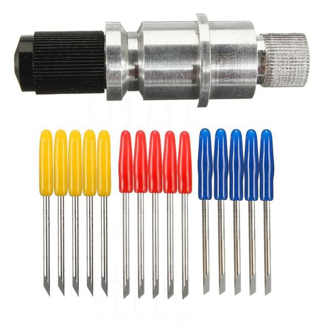 5pcs 30/45/ 60 Degree Vinyl Cutter Plotter Blades + Blade Ho
