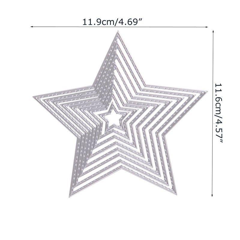 Stars Metal DIY Cutting Dies Stencil Scrapbook Card Album Pa
