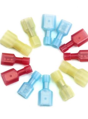 20Pcs/Set 6.3mm Red Female + Male Insulated Spade Terminals